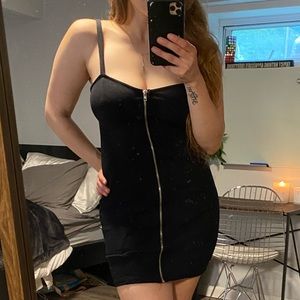 Black Zip Up Dress-$7 when you buy 2 or more items!
